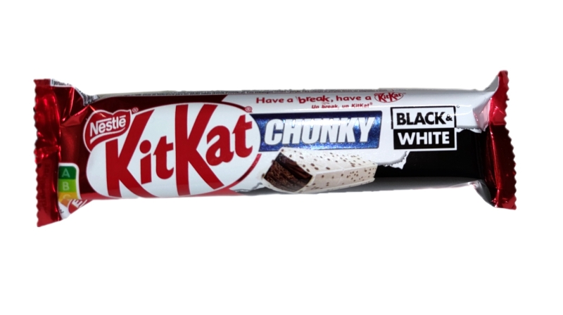 KitKat Chunky Black and White.. Der Snack mit weißer Schokolade und knuspriger dunkler Waffel